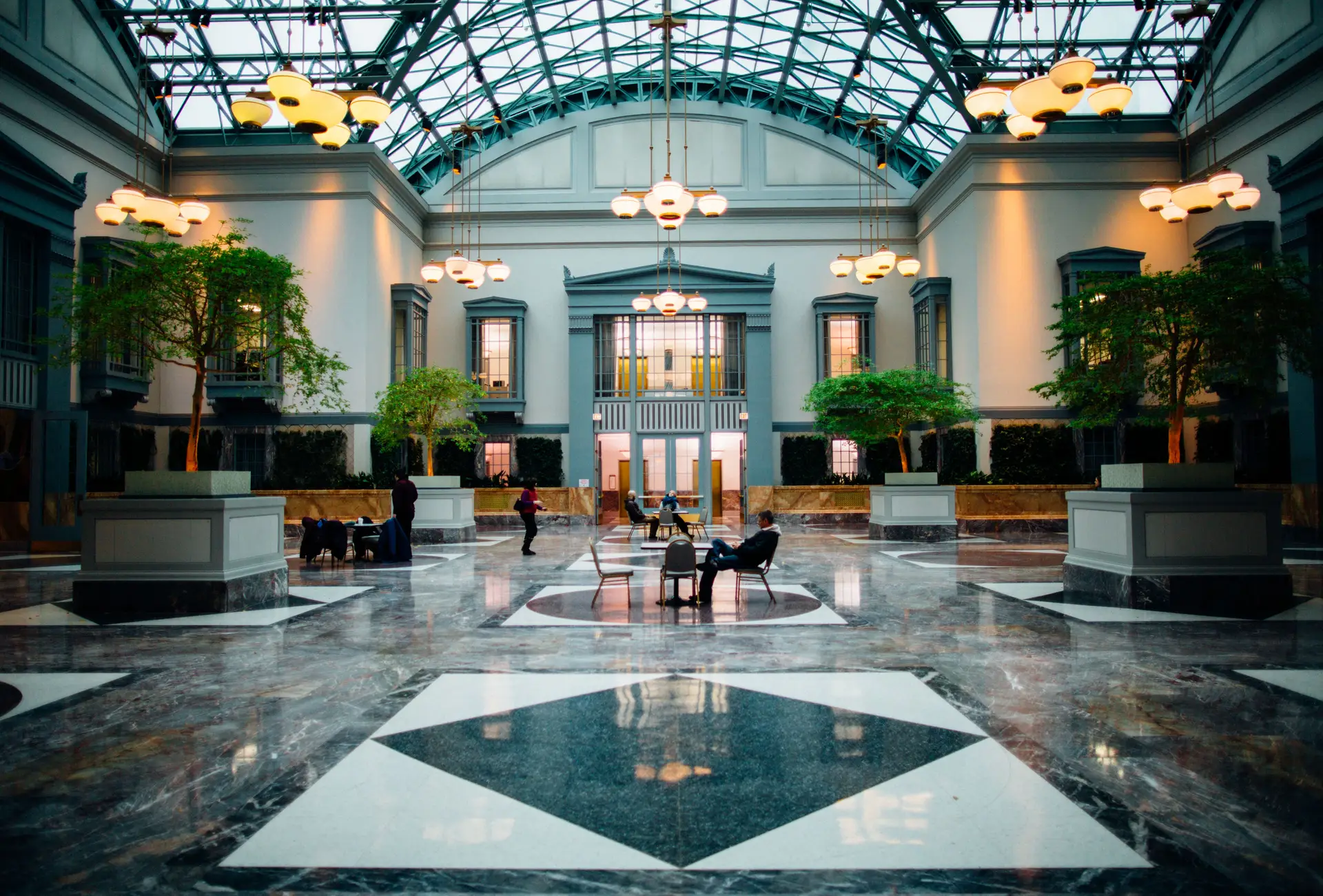 Elegant lobby og loungeområde